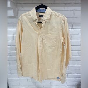 Daniel Cremieux Long Sleeve Button Down Striped Yellow Men’s Shirt Size Small